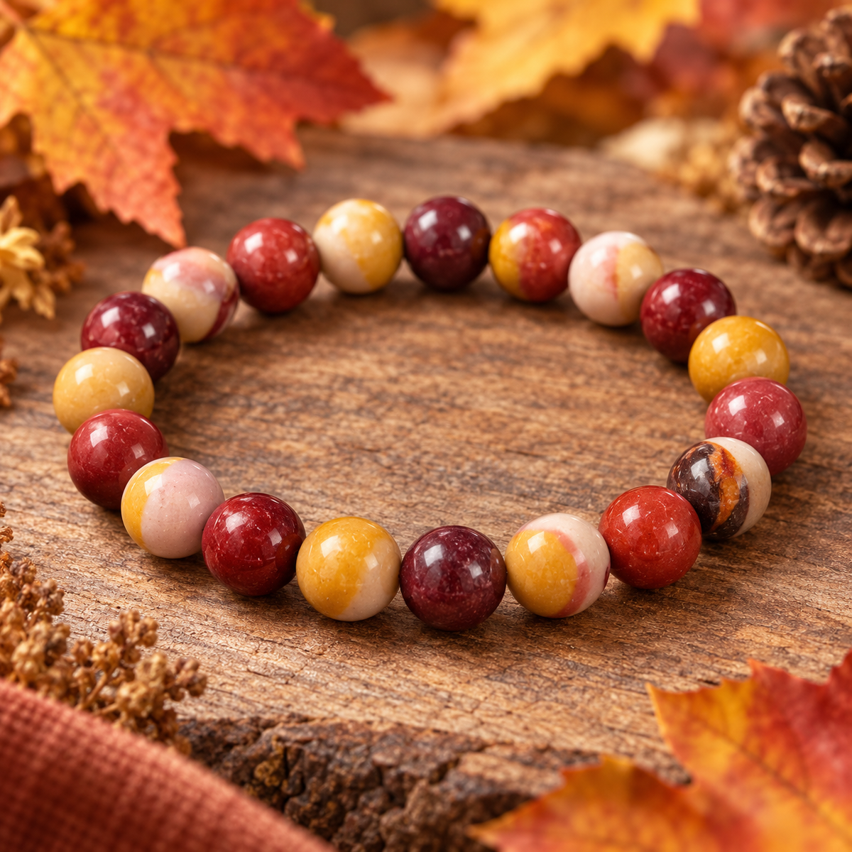 Bracelet Jaspe Mokaïte A+