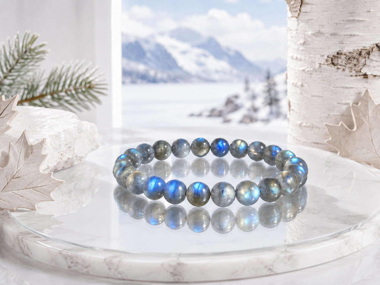 Bracelet Labradorite naturelle AAA