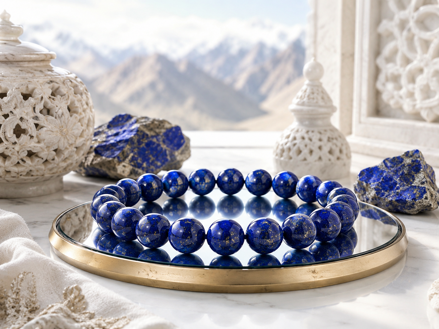 Bracelet en Lapis-Lazuli Qualité AA+