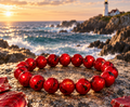 Bracelet Howlite Coquillage Rouge Qualité A+
