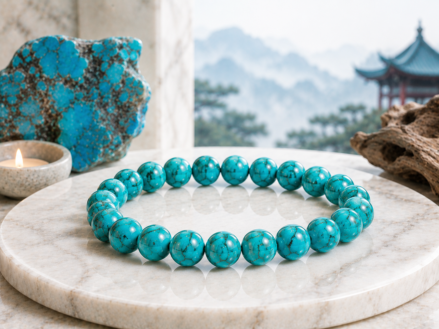 Bracelet en Turquoise de Chine  Qualité A+